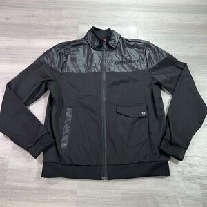 Puma Ducati Jacket Mens Medium Black Softshell Bomber Full Zip Moto Riding